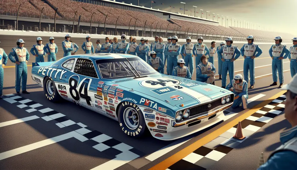 Illustration for Jimmie Johnson Honors Racing Royalty with Retro Petty Blue Toyota at Daytona